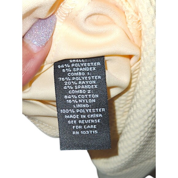 Sharagano Womens Size 10 NWT Yellow A-Line Dress Sleeveless Crochet Lace M - Picture 5 of 7